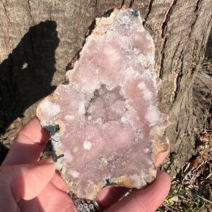 Pink (13) Amethyst slab with stand | crystal